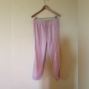 Aritzia TNA Fleece Airy AF Pink Sweatpants